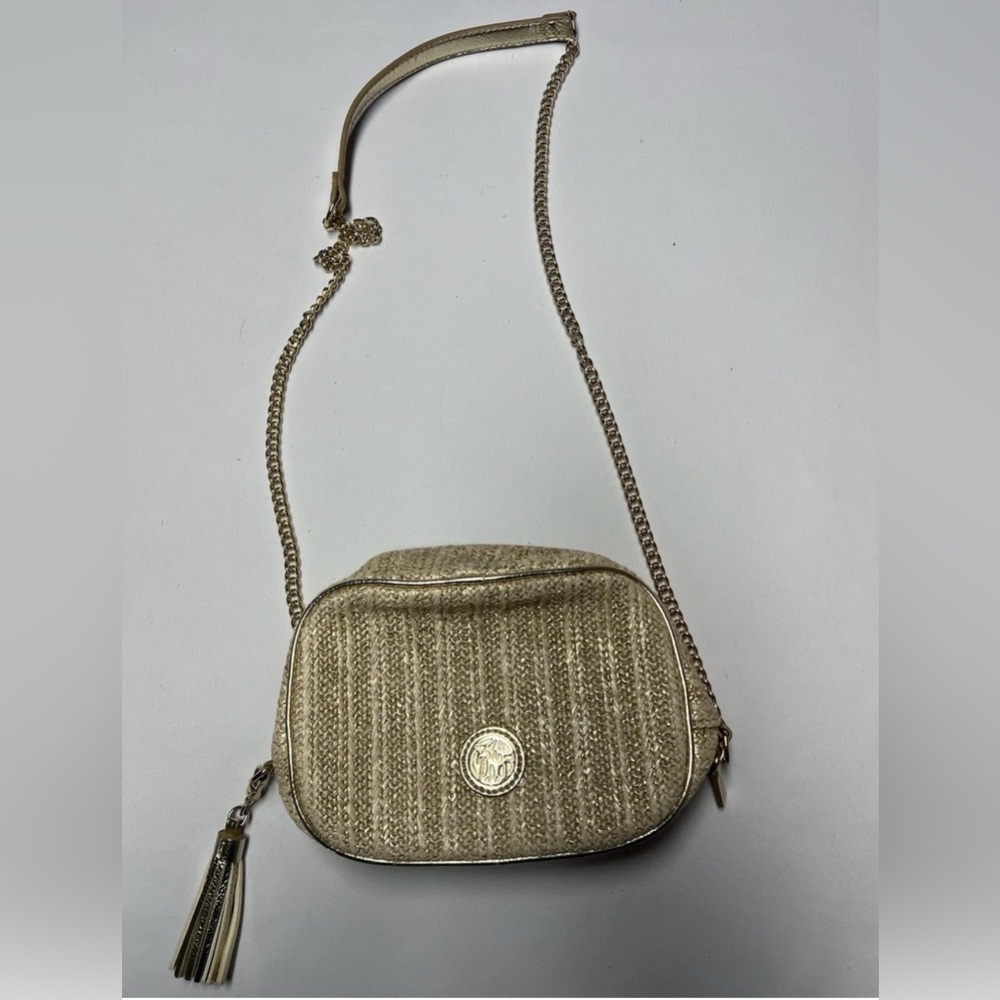 Lilly Pulitzer Ellis Crossbody Bag Gold Metallic MSRP $148